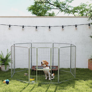Haustiergehege flexibel für Hunde aus rostfreiem Stahl