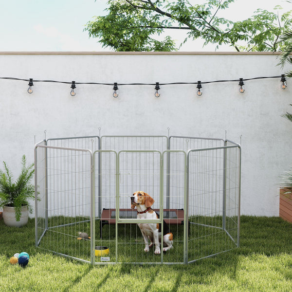 Haustiergehege flexibel für Hunde aus rostfreiem Stahl