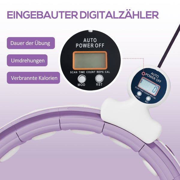 Hula Hoop Reifen verstellbar mit Gewicht und Zähler für Erwachsene