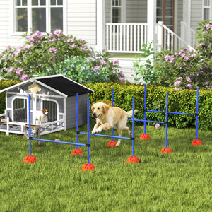 Hunde Agility Set 4-teilig mit Hürden für Sprungtraining