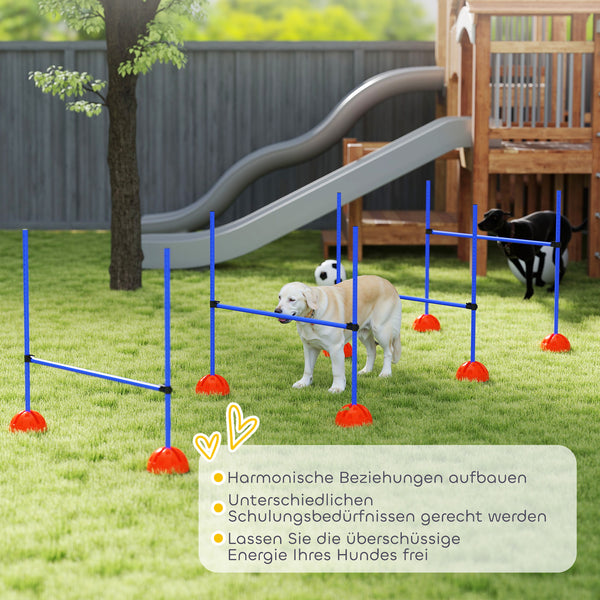 Hunde Agility Set 4-teilig mit Hürden für Sprungtraining