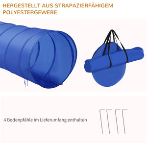 Hunde Agility Set mit Tunnel & Hürden Blau