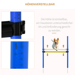 Hunde Agility Set mit Tunnel & Hürden Blau