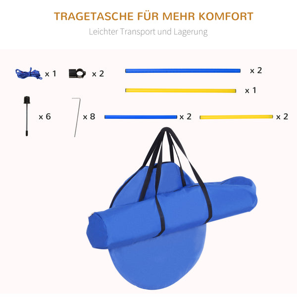 Hunde Agility Set mit Tunnel & Hürden Blau