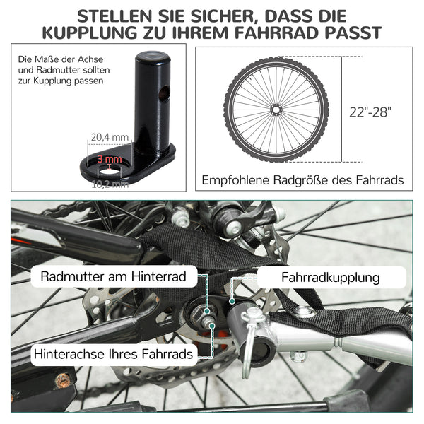 Hundeanhänger Fahrrad 130x73x90cm Blau-Schwarz