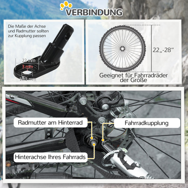 Hundeanhänger klappbar Fahrradanhänger wasserbeständig Rot