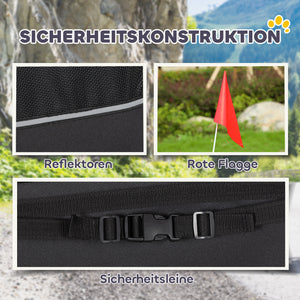 Hundeanhänger faltbar mit Reflektoren für Hunde bis 20kg