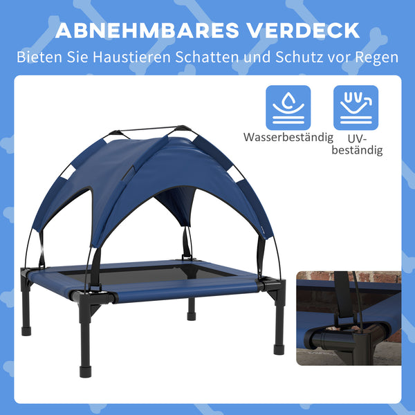 Hundebett erhöht mit Dach outdoor wasserabweisend bis 20kg