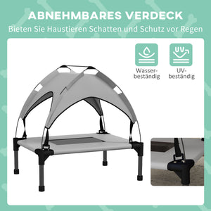 Hundebett Outdoor mit Dach wasserabweisend tragbar bis 30kg