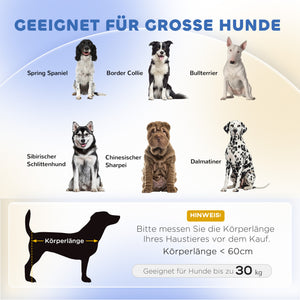 Hundebett mit Sofa Design für Hunde aus Holz blau