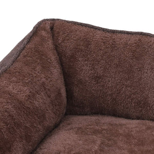 Hundebett waschbar pflegeleicht 90x75x25cm Stoff Braun