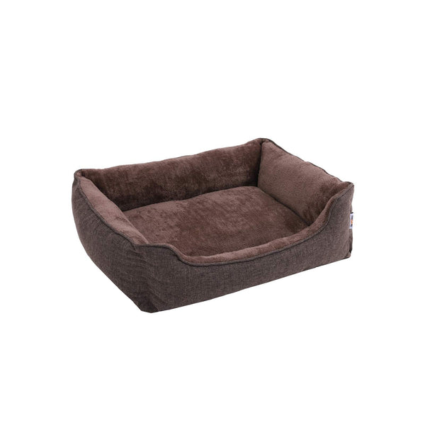 Hundebett waschbar pflegeleicht 90x75x25cm Stoff Braun