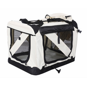 Trasportino pieghevole per cani, taglia M, beige