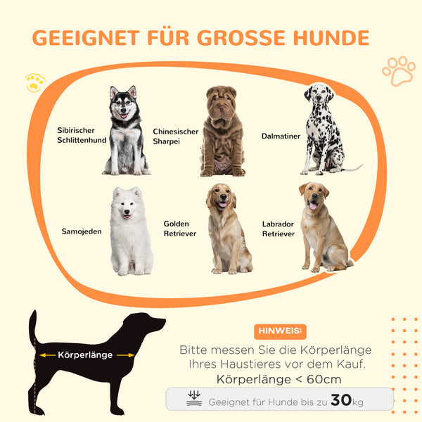 Hundebox gross mit Schiebetür Belüftung Holz Stahl