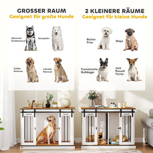 Hundebox Zwinger Hundebox Transportbox verriegelbar für Hunde weiss
