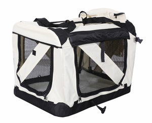 Trasportino pieghevole per cani, taglia L, beige