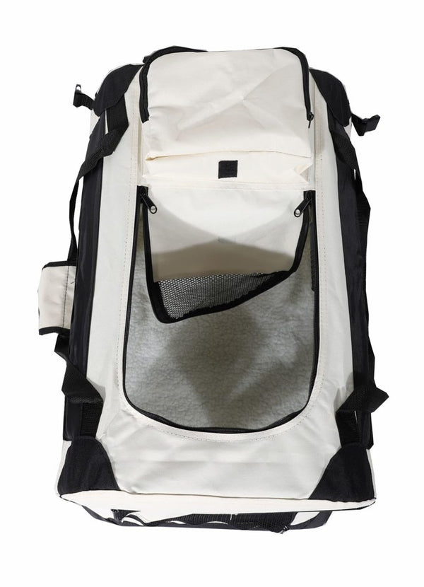 Trasportino pieghevole per cani, taglia L, beige
