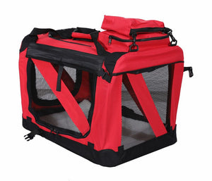 Trasportino pieghevole per cani, taglia S, rosso