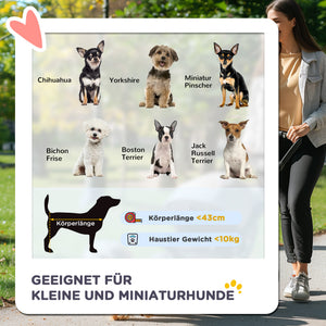 Hundebuggy klappbar mit Dach und Sicherheitsleine bis 10kg blau