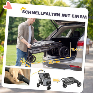 Hundebuggy faltbar für mittelgrosse Hunde bis 20kg