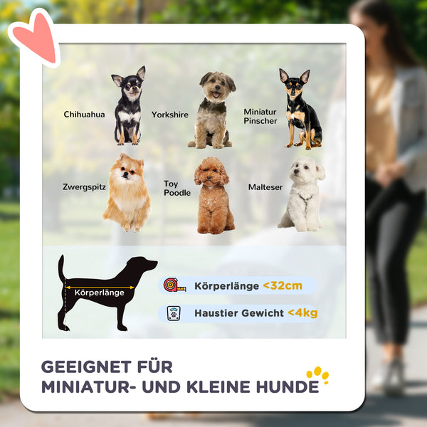 Hundebuggy klappbar mit Netzfenster und Bodenkorb bis 4kg