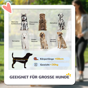 Hundebuggy faltbar mit 4 Rädern für grosse Hunde braun