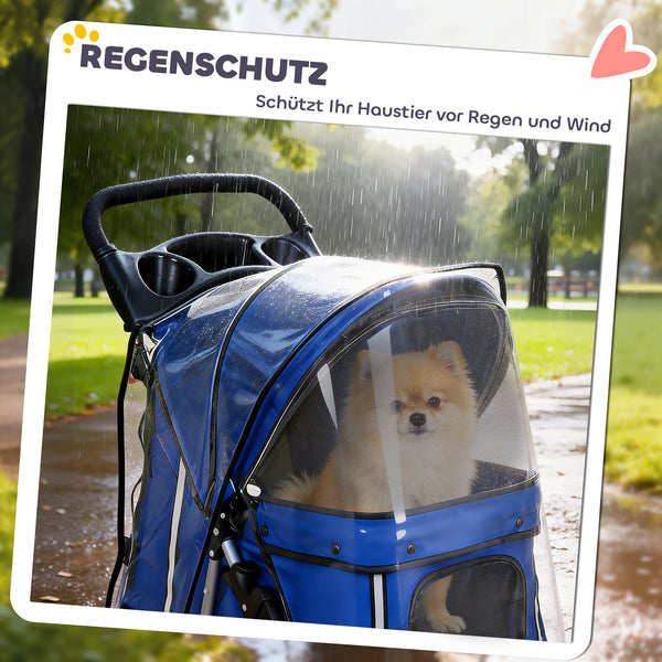 Hundebuggy Katzenwagen faltbar mit Regenschutz bis 10kg