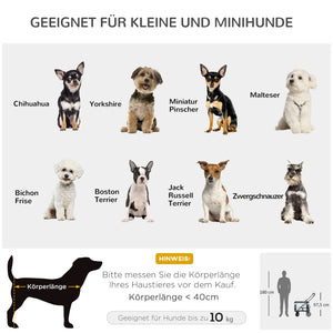 Hundebuggy klappbar mit abnehmbarem Korb für kleine Hunde