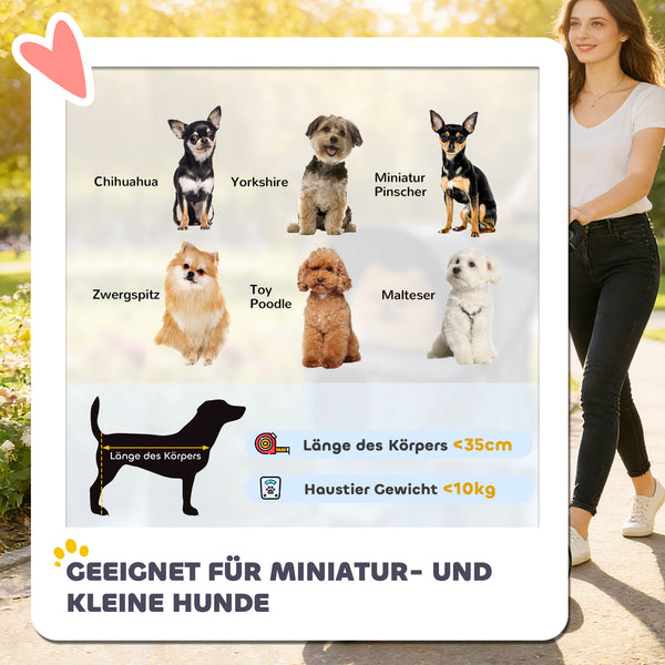 Hundebuggy Katzenwagen faltbar mit Regenschutz bis 10kg grau