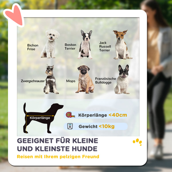 Hundebuggy faltbar mit Netzfenster für kleine Hunde dunkelblau