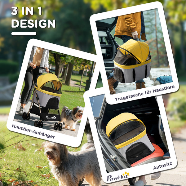 Hundebuggy Trolley 2-in-1 klappbar für kleine Hunde bis 10kg