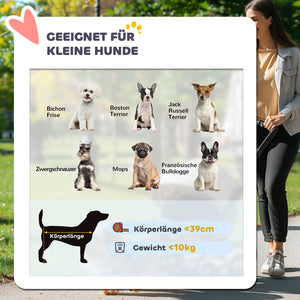 Hundebuggy faltbar mit Korb für kleine Hunde und Katzen türkis