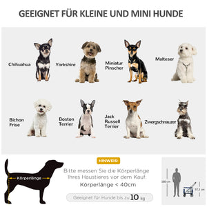 Hundebuggy klappbar verstellbar mit Korb bis 10kg schwarz blau