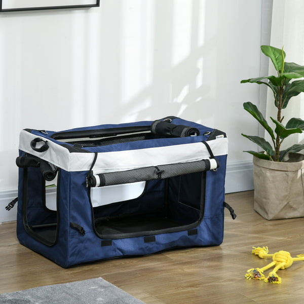 Hundebuggy klappbar verstellbar mit Korb bis 10kg schwarz blau