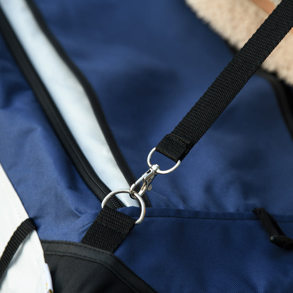 Hundebuggy klappbar verstellbar mit Korb bis 10kg schwarz blau