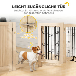 Hundegitter freistehend mit Tür und 4 Paneelen für Flur und Treppe