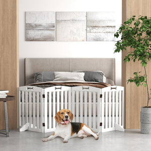 Hundegitter freistehend für Tür Flur und Treppe weiss