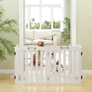 Hundegitter freistehend für Tür Flur und Treppe weiss