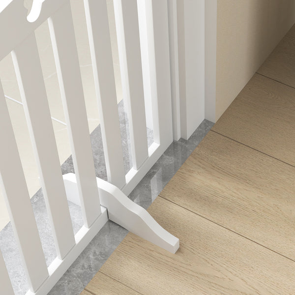 Hundegitter freistehend für Tür Flur und Treppe weiss
