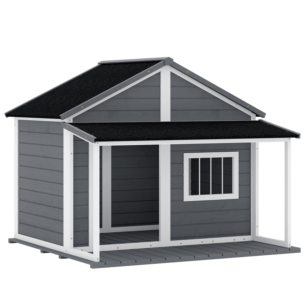 Hundehütte Outdoor wetterfest mit Veranda für grosse Hunde