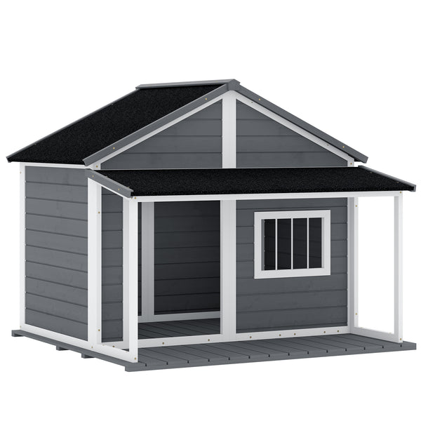 Hundehütte Outdoor wetterfest mit Veranda für grosse Hunde