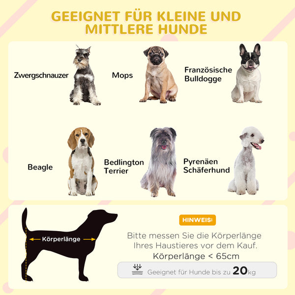 Hundehütte mit Dachterrasse und Treppe für draussen aus Holz