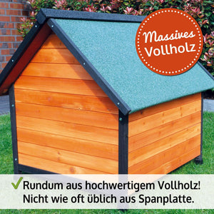 Hundehütte Luna XL Wetterfest mit Dachluke