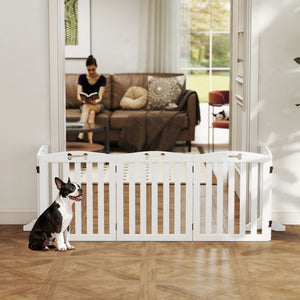 Hundegitter freistehend für Tür Flur oder Treppe weiss