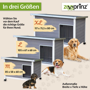 Hundehütte Rocky L – wetterfest & stabil für den Aussenbereich