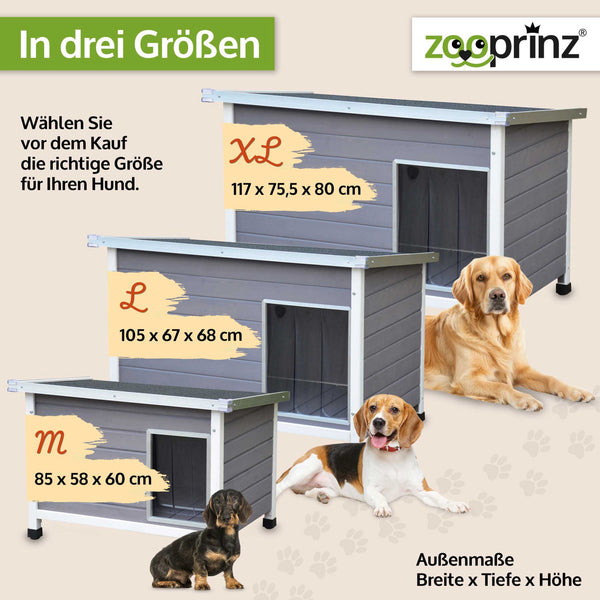 Hundehütte Rocky L – wetterfest & stabil für den Aussenbereich