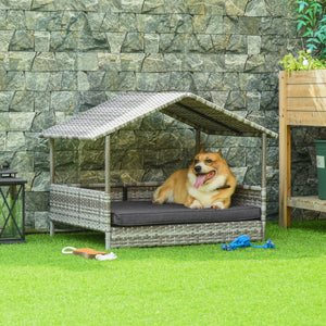 Hundehütte Outdoor wetterfest mit herausnehmbarem Kissen