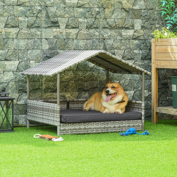 Hundehütte Outdoor wetterfest mit herausnehmbarem Kissen