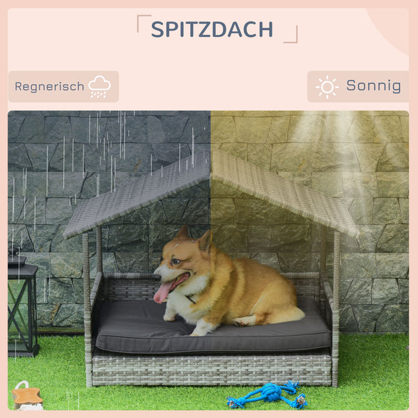 Hundehütte Outdoor wetterfest mit herausnehmbarem Kissen
