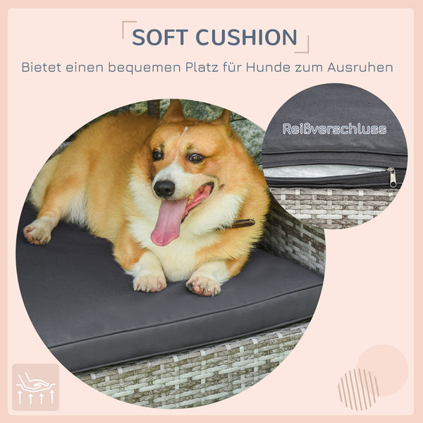 Hundehütte Outdoor wetterfest mit herausnehmbarem Kissen